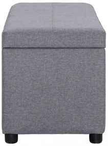 világosszürke poliészter pad tárolórekesszel 116 cm