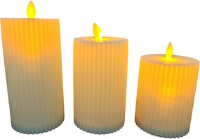 3 db-os Led Gyertya szettElegáns és bájos fény a belső térbe