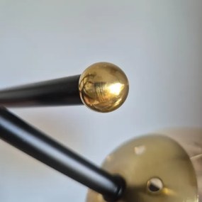 Felületre szerelhető csillár  MALENA 3xE14/5W/230V arany/fekete/füstös bézs