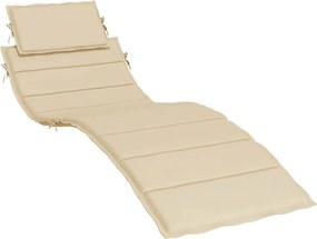 vidaXL bézs oxford szövet napozóágy párna 186x58x4 cm