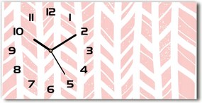 Üveg falióra csendes halszálka mintás 60x30 cm