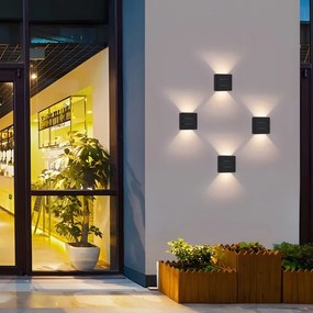 Immax 08520L - LUXLINE LED kültéri fali lámpatest, 6 W, 230 V, 3000 K, IP54, fekete