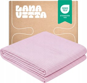 Pamut takaró "Verbena" ágytakaró pléd rózsaszín 200×220 cm