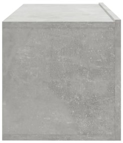 2 db betonszürke szerelt fa fali TV-szekrény 100 x 30 x 30 cm