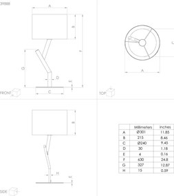 Eglo 39888 - Asztali lámpa BALNARIO 1xE27/40W/230V