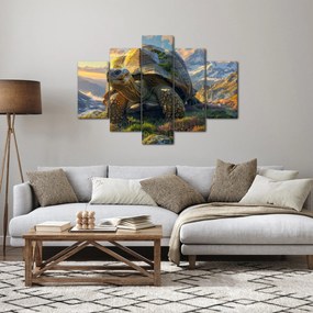 Kép - Teknős és hegyvidéki táj (150x105 cm)