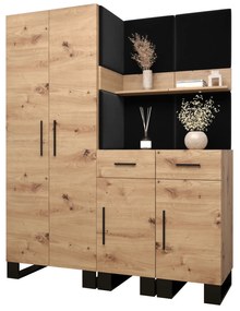Előszobabútor Amanda 7 (artisan tölgy + fekete). 1085915