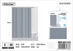 Elegáns Szürke Zuhanyfüggöny 180x180 cm