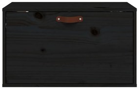 fekete tömör fenyőfa faliszekrény 60 x 30 x 35 cm