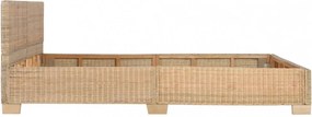kézzel font valódi rattan ágykeret 160 x 200 cm