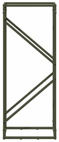 olívazöld hidegen hengerelt acél tűzifatároló 40x25x100 cm