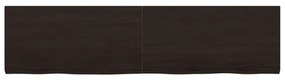 sötétbarna kezelt tömör tölgyfa fali polc 160 x 40 x (2-4) cm