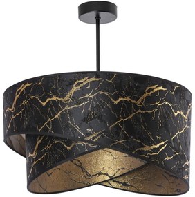 Csillár rúdon 1xE27/60W/230V fekete/arany