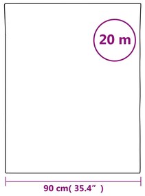 matt fehér PVC statikus ablakfólia 90 x 2000 cm
