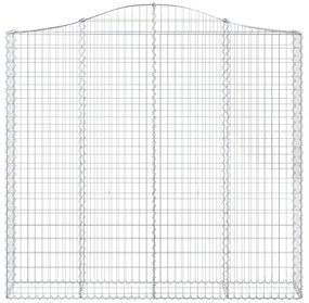 5 db íves horganyzott vas gabion kosár 200x30x180/200 cm