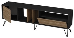 TV asztal/Szekrény Mistique 180 (dió + fekete) . 1102365
