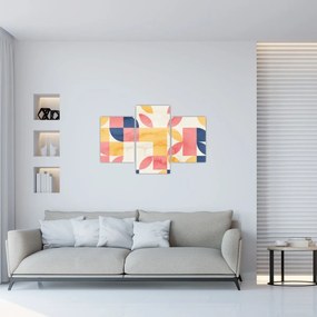 Kép - Absztrakció retro mintákkal (90x60 cm)