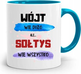 Soltésznak Kék Bögre Soltész Mindent Tud fényképes nyomtatással