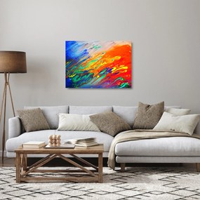 Kép - Színes absztrakció (üvegen) (70x50 cm)
