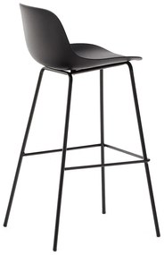 Fekete bárszék (ülésmagasság 74 cm) Altea – Kave Home