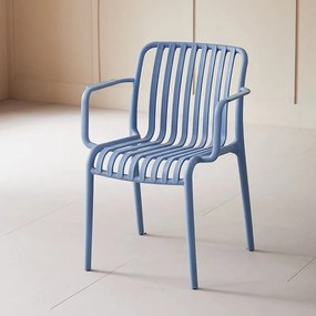 Műanyag TREGO szék karfákkal, kék