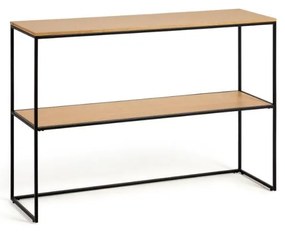 Konzolasztal tölgyfa dekorral 120x30 cm Yona - Kave Home