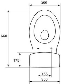 Cersanit elnök, antibakteriális duroplast WC-ülőke, fehér, K98-0043