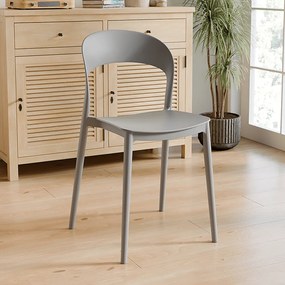 Rakásolható szék, szürke, RADANA NEW