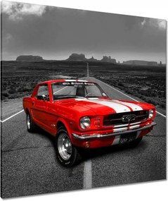 Vászonkép 90x90 Piros Ford Mustang Usa