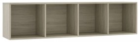 sonoma tölgy színű könyv-/TV-szekrény 143 x 30 x 36 cm