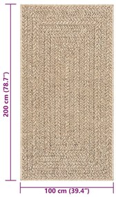 ZIZUR juta hatású beltéri és kültéri szőnyeg 100x200 cm