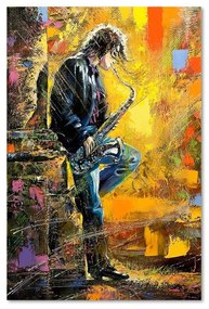 Gario Vászonkép Zenész szaxofonnal Méret: 80 x 120 cm