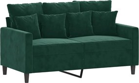 vidaXL kétszemélyes sötétzöld bársony kanapé 120 cm