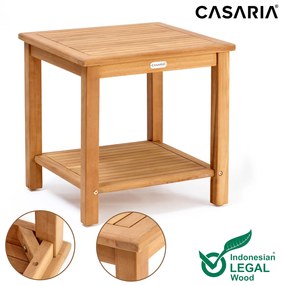 Casaria® Kerti asztal Vigo - teak