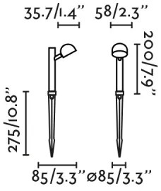 FARO 75570 - LED Kültéri lámpa BROT LED/7W/230V 20 cm IP65