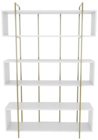 könyvespolc Bruti - White, Gold