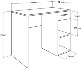 PC asztal Calliope 1 (antracit) . 1109388