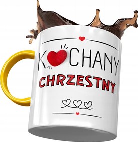 Sárga Bögre Keresztelő Családnak Ajándék Nyomtatott Fotóval