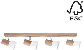 Spot-Light 2224474 - Spotlámpa SVENDA 4xE27/60W/230V tölgy