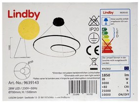Lindby Lindby - LED Dimmelhető csillár zsinóron LUCY LED/28W/230V LW0609