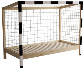 Gyerekágy  90 cm Facilmente (természetes + fehér + fekete) (ágyráccsal)  (tárolóhellyel). 1116345