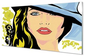 Akrilkép női kalap 120x60 cm