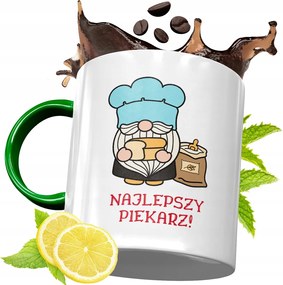 Zöld Bögre Péknek Születésnapi Ajándéknak, fényképes nyomattal