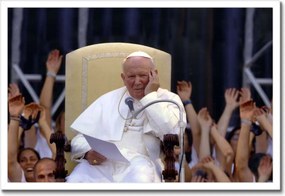 Poszterek keretben 60x40 II. János Pál pápa