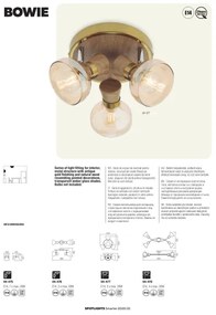 Redo 04-476 - Spotlámpa BOWIE 2xE14/28W/230V