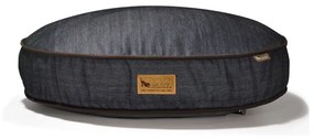 Sötétkék fekhely kutyáknak 65,5x70 cm Round Bed Denim Medieval Blue / Dark Chocolate S – P.L.A.Y.