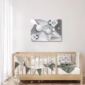 Geometriai absztrakt kép (üvegen) (70x50 cm)