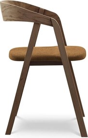 Terrakotta színű tömörfa étkezőfotel Erika – Makamii