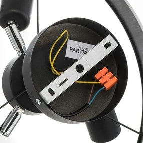 Csillár rúdon HELEN 3xE27/15W/230V fekete/szürke/arany