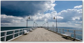 Fotó vászonkép edzett üveg Móló Sasfészek 140x70